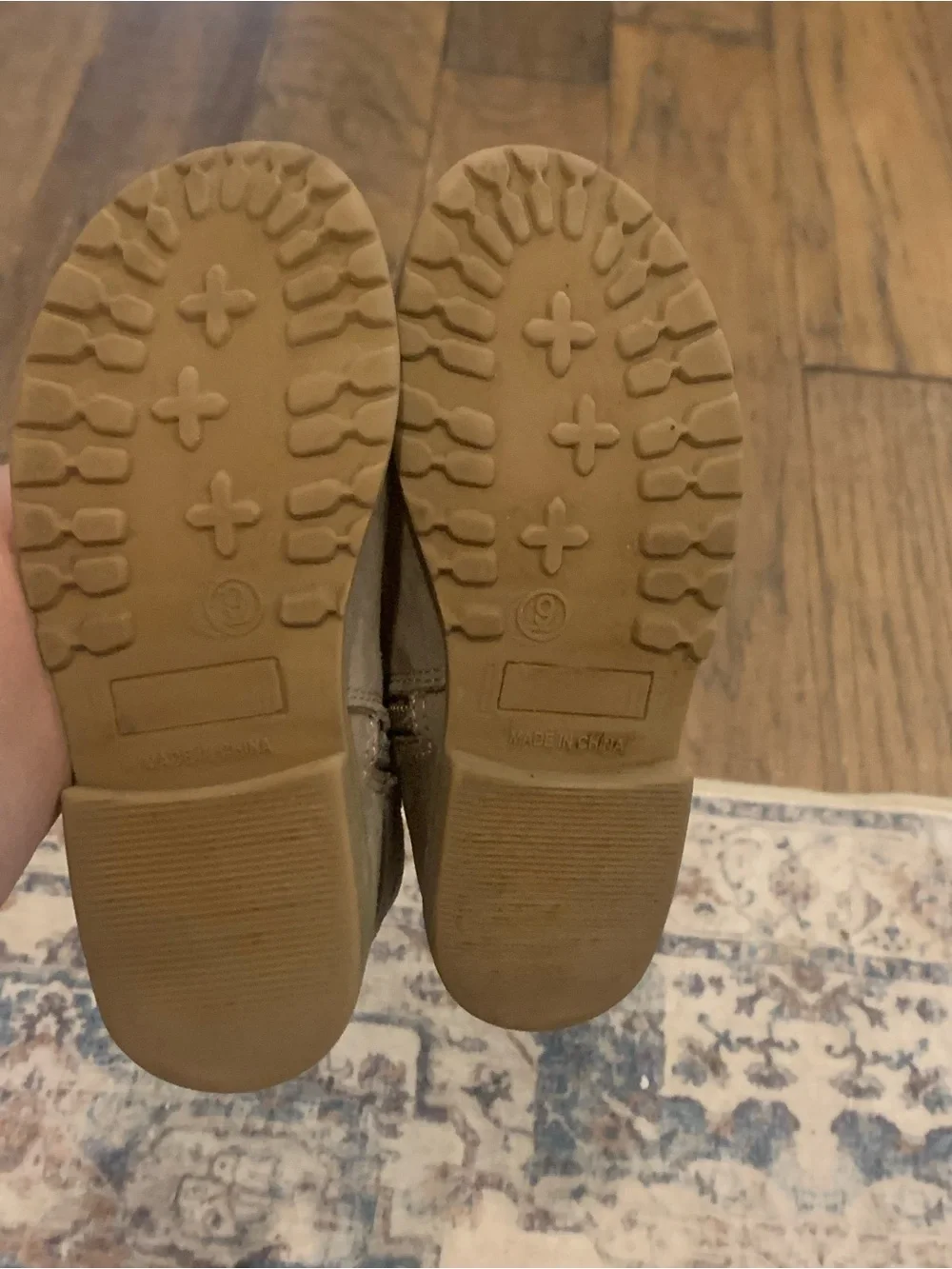 Old Navy Kids Suede Ankle Boots in Taupe